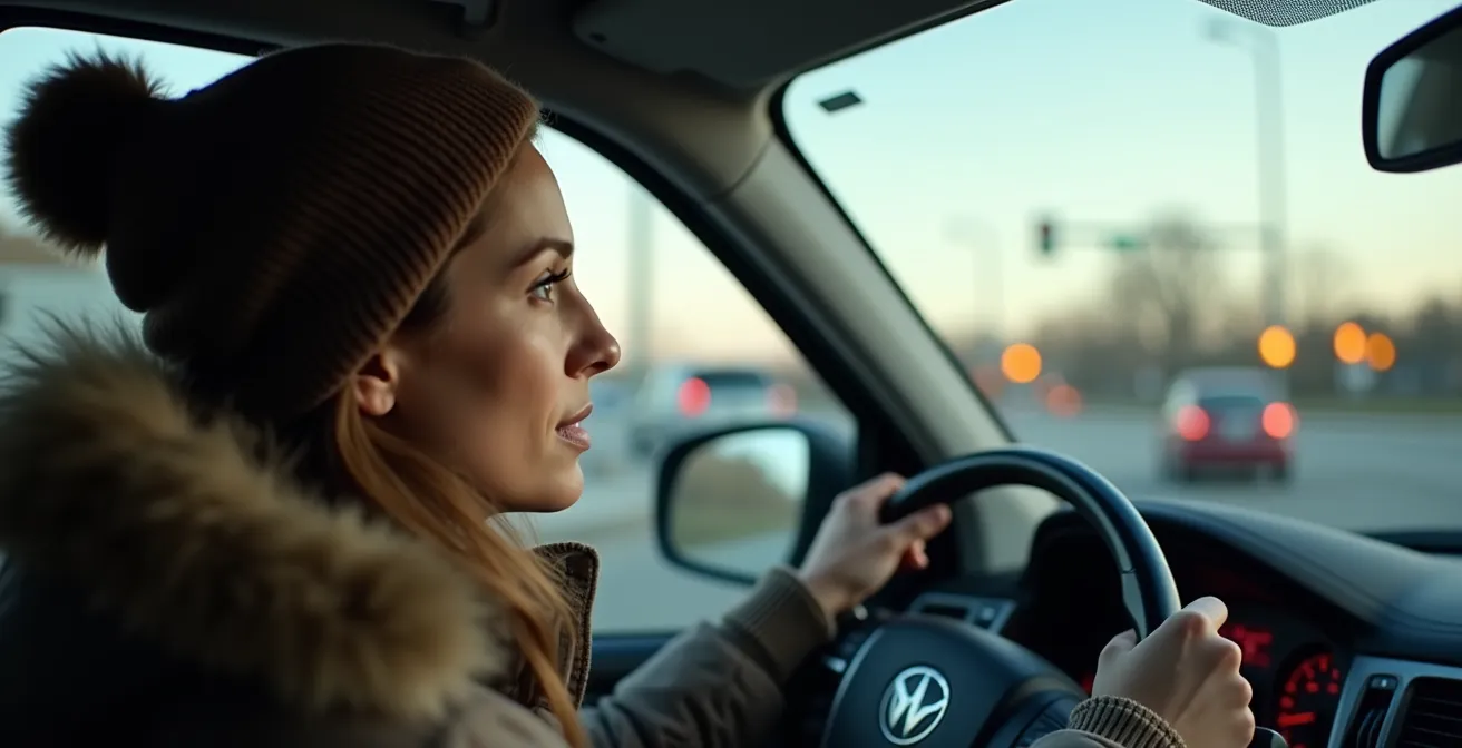 Overhead view of vehicles in parallel double-lane turn showing sensor detection zones