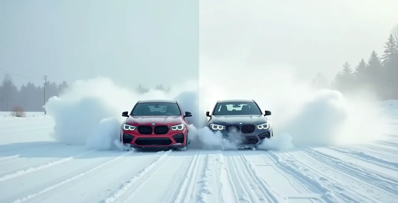 Visual demonstration of weight transfer dynamics during oversteer and understeer conditions